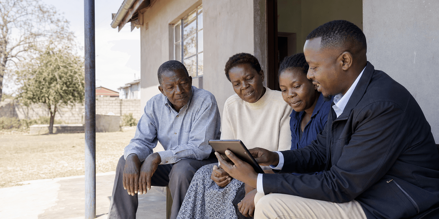 A local FSP4ED agent registering a Zimbabwean family for funeral benefit cover